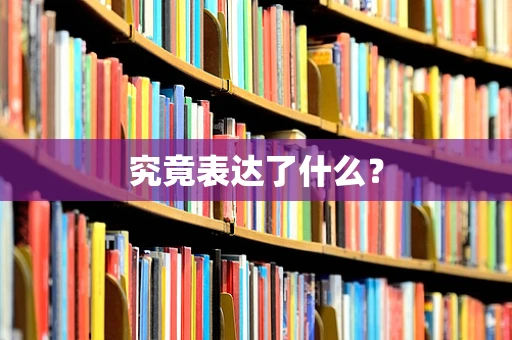 究竟表达了什么？
