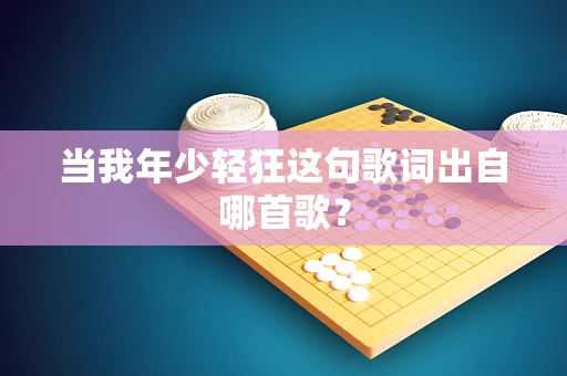当我年少轻狂这句歌词出自哪首歌？