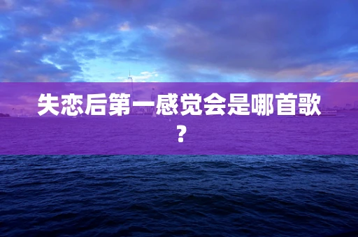 失恋后第一感觉会是哪首歌？