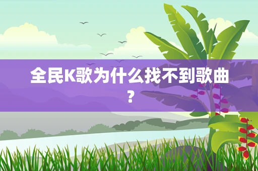 全民K歌为什么找不到歌曲？