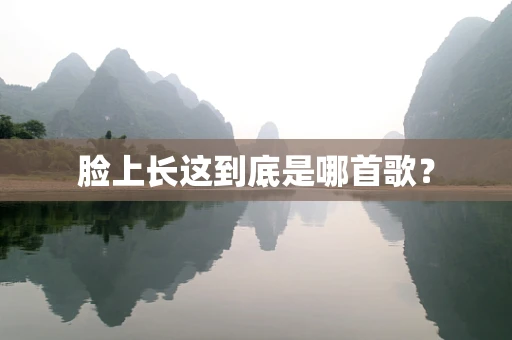 脸上长这到底是哪首歌？