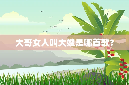 大哥女人叫大嫂是哪首歌？