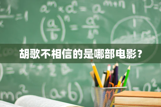 胡歌不相信的是哪部电影？