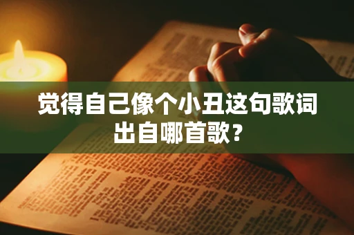 觉得自己像个小丑这句歌词出自哪首歌？