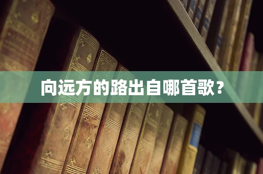向远方的路出自哪首歌？