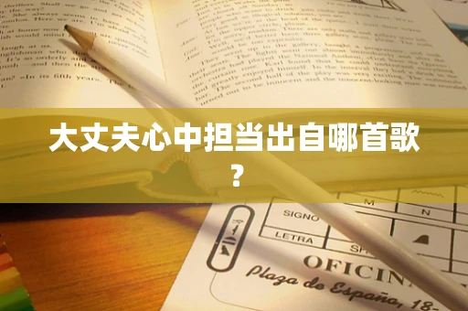 大丈夫心中担当出自哪首歌？