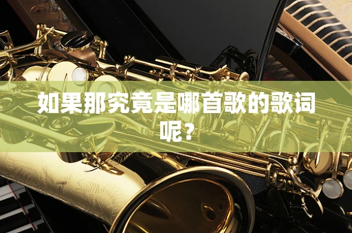 如果那究竟是哪首歌的歌词呢？
