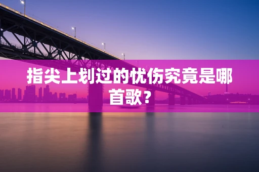指尖上划过的忧伤究竟是哪首歌？