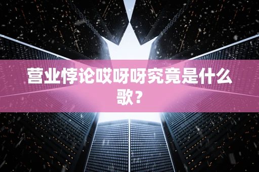 营业悖论哎呀呀究竟是什么歌？