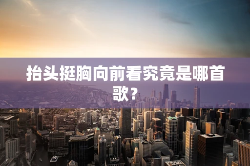 抬头挺胸向前看究竟是哪首歌？