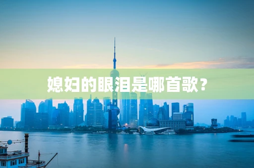 媳妇的眼泪是哪首歌？