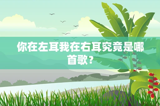 你在左耳我在右耳究竟是哪首歌？