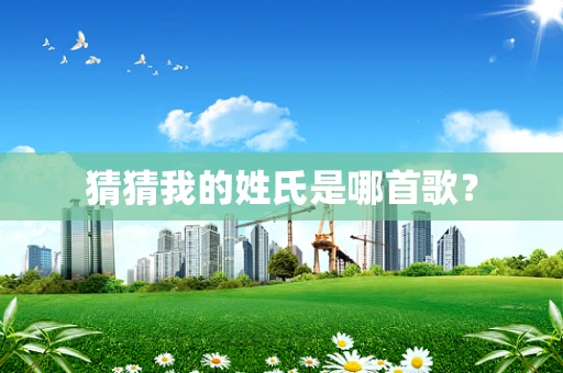 猜猜我的姓氏是哪首歌？