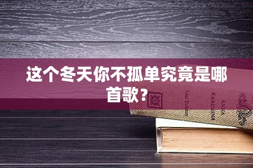 这个冬天你不孤单究竟是哪首歌？