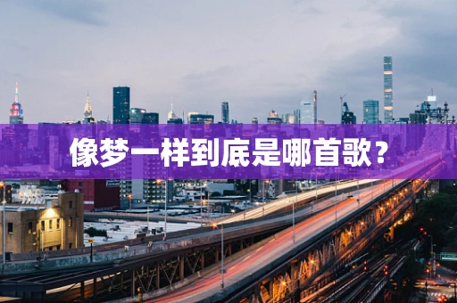 像梦一样到底是哪首歌？