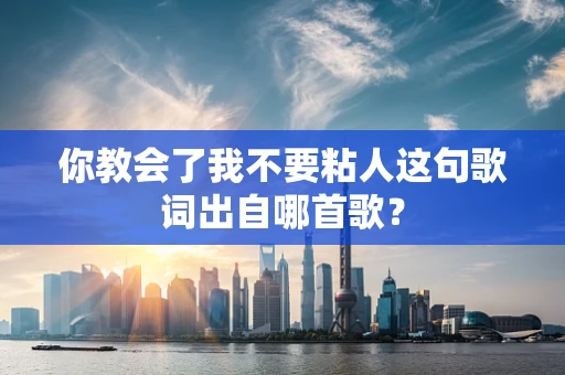 你教会了我不要粘人这句歌词出自哪首歌？