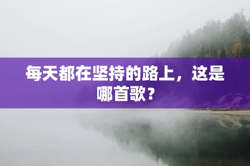 每天都在坚持的路上，这是哪首歌？